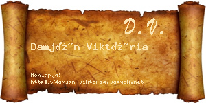 Damján Viktória névjegykártya
